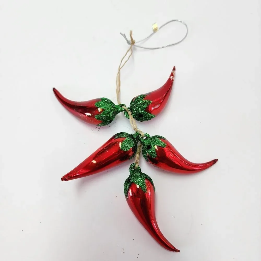 3 For $15 Red Chili Peppers Ristra Christmas Ornament